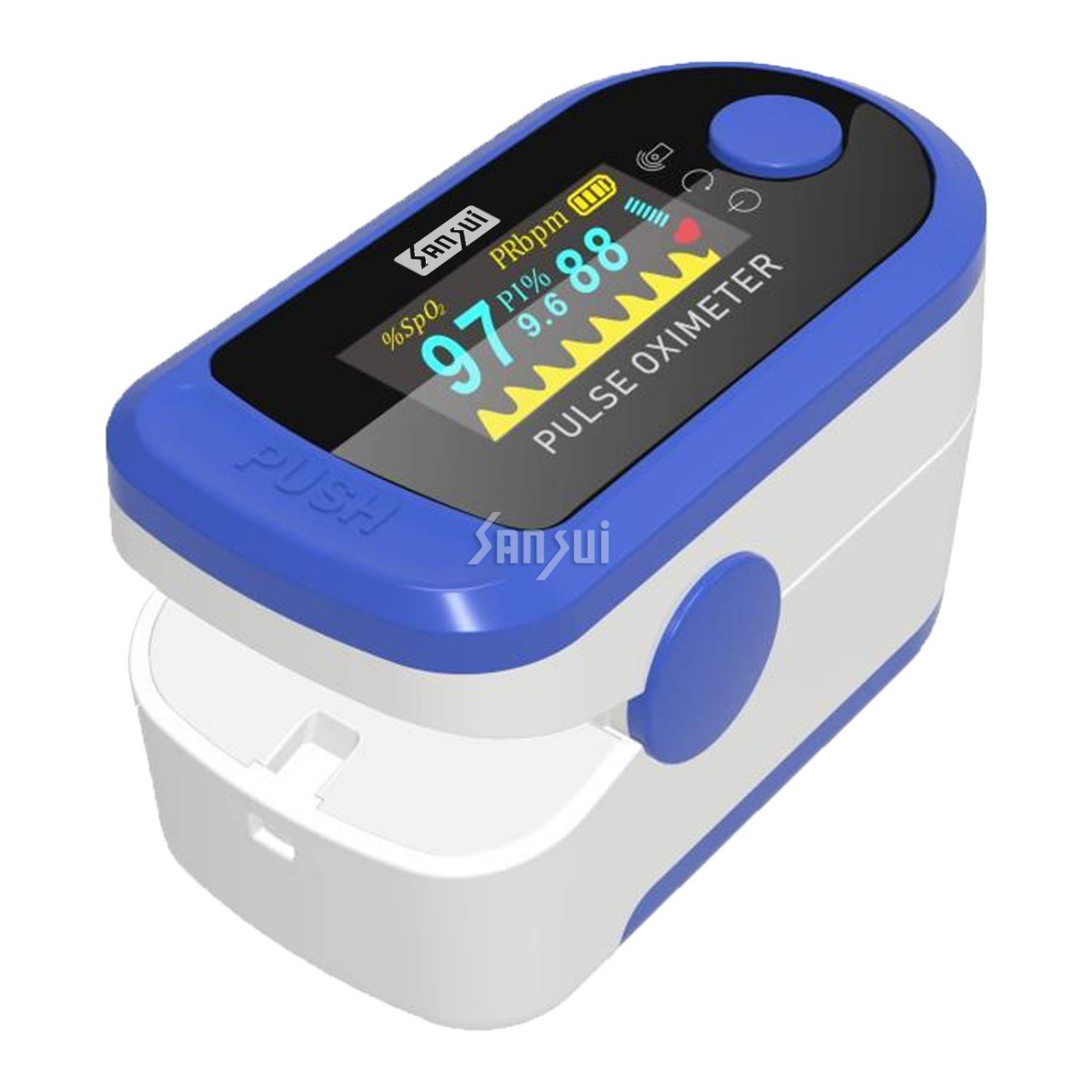 Sansui Digital Fingertip Pulse Oximeter Blue